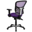 Flash Furniture Nicholas Purple/Black Frame Contemporary Adjustable Height Swivel Mesh Executive Chair