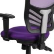 Flash Furniture Nicholas Purple/Black Frame Contemporary Adjustable Height Swivel Mesh Executive Chair