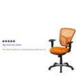 Flash Furniture Nicholas Orange/Black Frame Contemporary Adjustable Height Swivel Mesh Executive Chair