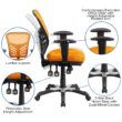 Flash Furniture Nicholas Orange/Black Frame Contemporary Adjustable Height Swivel Mesh Executive Chair