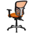 Flash Furniture Nicholas Orange/Black Frame Contemporary Adjustable Height Swivel Mesh Executive Chair