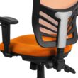 Flash Furniture Nicholas Orange/Black Frame Contemporary Adjustable Height Swivel Mesh Executive Chair