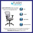 Flash Furniture Nicholas Gray/Black Frame Contemporary Adjustable Height Swivel Mesh Executive Chair