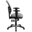 Flash Furniture Nicholas Gray/Black Frame Contemporary Adjustable Height Swivel Mesh Executive Chair