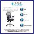 Flash Furniture Nicholas Dark Gray/Black Frame Contemporary Adjustable Height Swivel Mesh Executive Chair