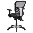 Flash Furniture Nicholas Dark Gray/Black Frame Contemporary Adjustable Height Swivel Mesh Executive Chair