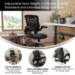 Flash Furniture Kale Black Contemporary Adjustable Height Swivel Mesh Drafting Chair