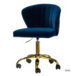 14 Karat Home Navy Contemporary Ergonomic Adjustable Height Swivel Polyester Task Chair