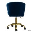 14 Karat Home Navy Contemporary Ergonomic Adjustable Height Swivel Polyester Task Chair 14 Karat Home Navy Contemporary Ergonomic Adjustable Height Swivel Polyester Task Chair