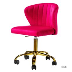 14 Karat Home Fushia Contemporary Ergonomic Adjustable Height Swivel Polyester Task Chair