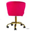 14 Karat Home Fushia Contemporary Ergonomic Adjustable Height Swivel Polyester Task Chair