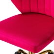 14 Karat Home Fushia Contemporary Ergonomic Adjustable Height Swivel Polyester Task Chair