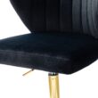 14 Karat Home Black Contemporary Ergonomic Adjustable Height Swivel Polyester Task Chair 14 Karat Home Black Contemporary Ergonomic Adjustable Height Swivel Polyester Task Chair