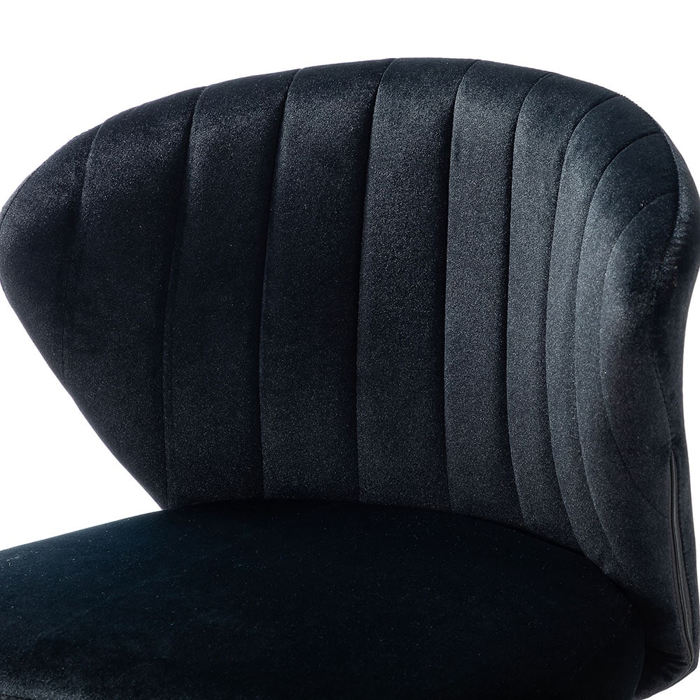 14 Karat Home Black Contemporary Ergonomic Adjustable Height Swivel Polyester Task Chair 14 Karat Home Black Contemporary Ergonomic Adjustable Height Swivel Polyester Task Chair