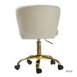 14 Karat Home Ivory Contemporary Ergonomic Adjustable Height Swivel Polyester Task Chair 14 Karat Home Ivory Contemporary Ergonomic Adjustable Height Swivel Polyester Task Chair