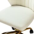 14 Karat Home Ivory Contemporary Ergonomic Adjustable Height Swivel Polyester Task Chair 14 Karat Home Ivory Contemporary Ergonomic Adjustable Height Swivel Polyester Task Chair