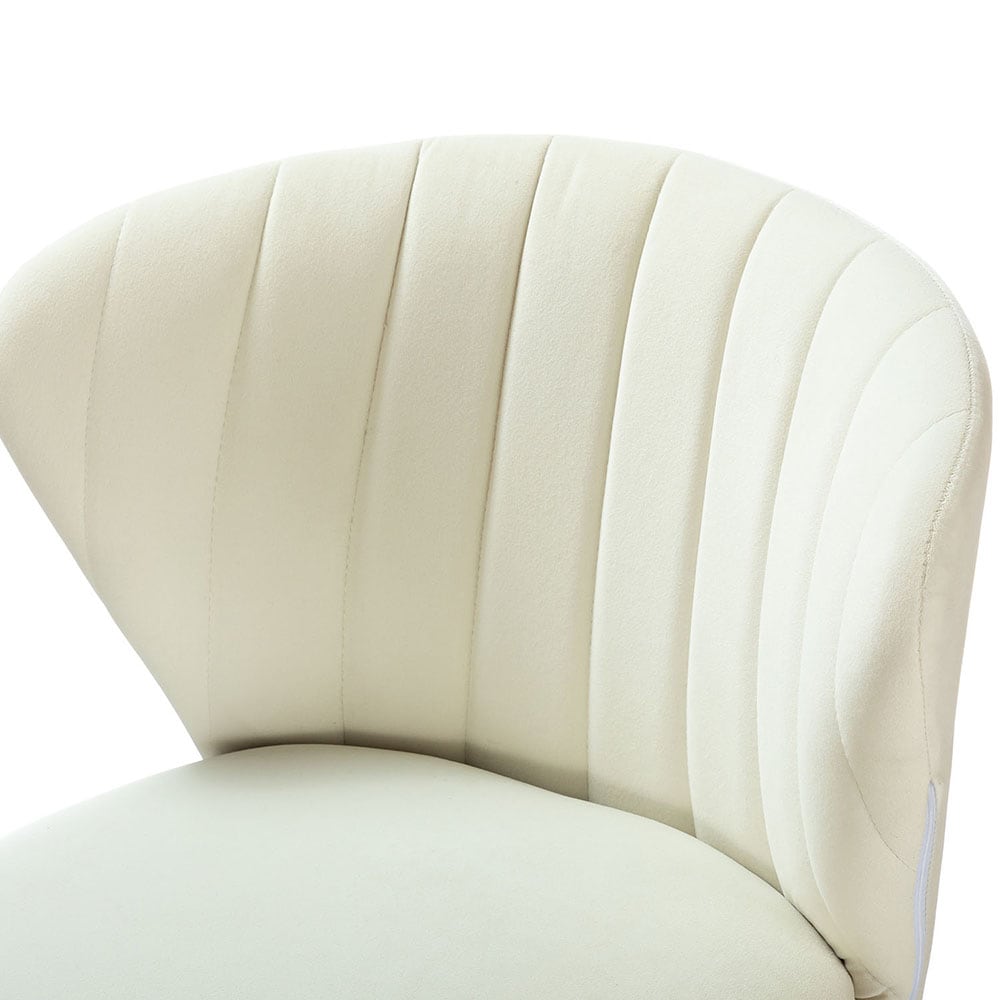 14 Karat Home Ivory Contemporary Ergonomic Adjustable Height Swivel Polyester Task Chair 14 Karat Home Ivory Contemporary Ergonomic Adjustable Height Swivel Polyester Task Chair