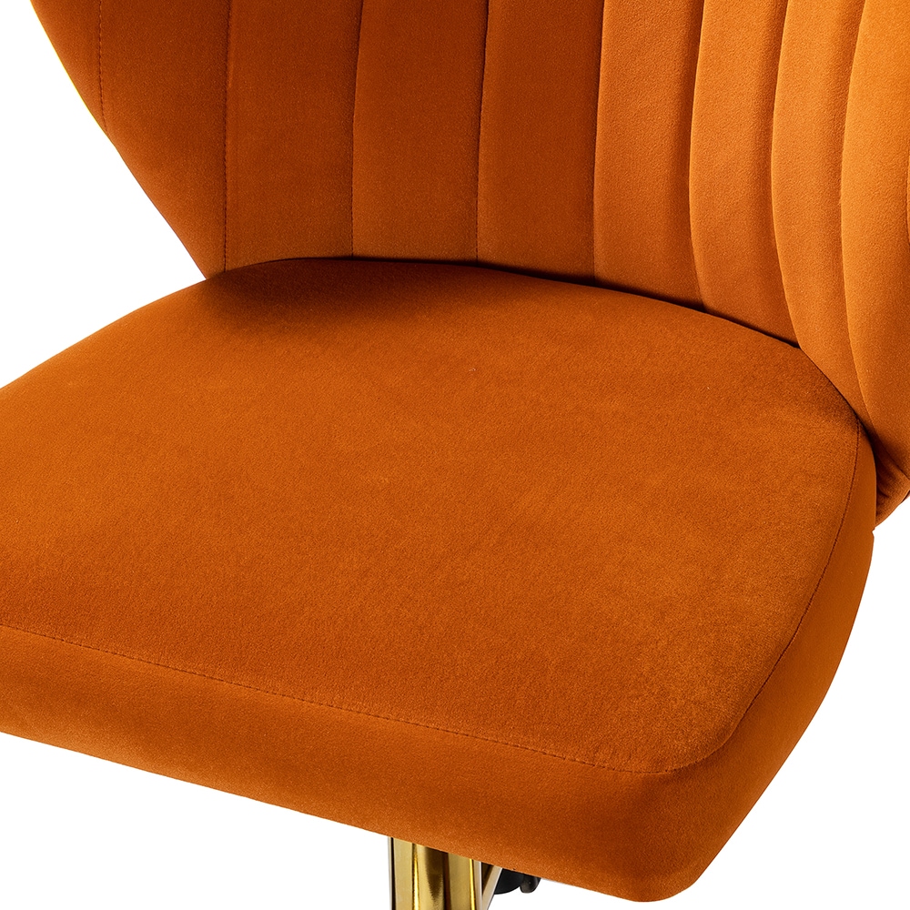 14 Karat Home Orange Contemporary Ergonomic Adjustable Height Swivel Polyester Task Chair 14 Karat Home Orange Contemporary Ergonomic Adjustable Height Swivel Polyester Task Chair