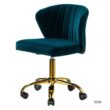 14 Karat Home Teal Contemporary Ergonomic Adjustable Height Swivel Polyester Task Chair