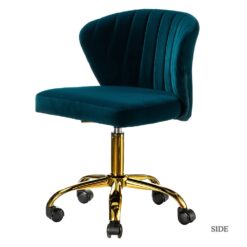 14 Karat Home Teal Contemporary Ergonomic Adjustable Height Swivel Polyester Task Chair