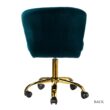 14 Karat Home Teal Contemporary Ergonomic Adjustable Height Swivel Polyester Task Chair 14 Karat Home Teal Contemporary Ergonomic Adjustable Height Swivel Polyester Task Chair