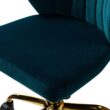 14 Karat Home Teal Contemporary Ergonomic Adjustable Height Swivel Polyester Task Chair 14 Karat Home Teal Contemporary Ergonomic Adjustable Height Swivel Polyester Task Chair
