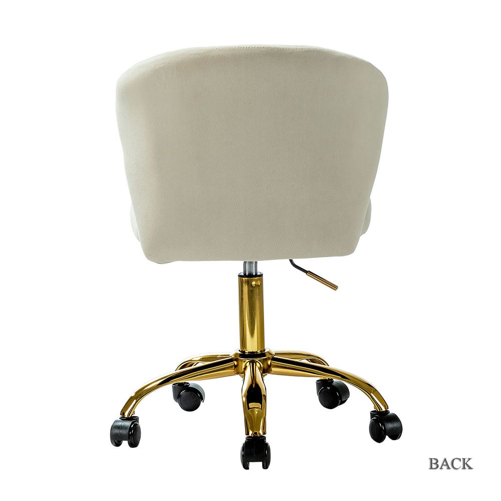 14 Karat Home Tan Contemporary Ergonomic Adjustable Height Swivel Polyester Task Chair 14 Karat Home Tan Contemporary Ergonomic Adjustable Height Swivel Polyester Task Chair