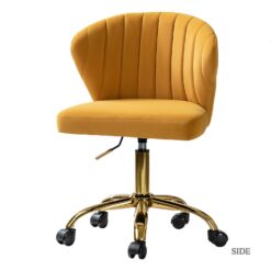 14 Karat Home Loris Mustard Contemporary Adjustable Height Swivel Polyester Task Chair