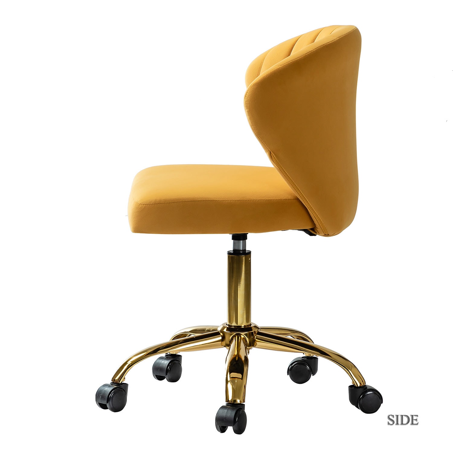 14 Karat Home Loris Mustard Contemporary Adjustable Height Swivel Polyester Task Chair 14 Karat Home Loris Mustard Contemporary Adjustable Height Swivel Polyester Task Chair