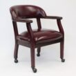 Boss Office Products Burgundy Traditional Ergonomic Upholstered Bankers Chair