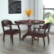 Boss Office Products Burgundy Traditional Ergonomic Upholstered Bankers Chair