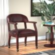 Boss Office Products Burgundy Traditional Ergonomic Upholstered Bankers Chair
