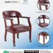 Boss Office Products Burgundy Traditional Ergonomic Upholstered Bankers Chair