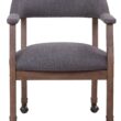Boss Office Products Slate Grey Traditional Ergonomic Upholstered Bankers Chair