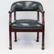 Boss Office Products Blue Traditional Ergonomic Upholstered Bankers Chair