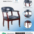 Boss Office Products Blue Traditional Ergonomic Upholstered Bankers Chair