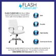 Flash Furniture Whitney White Leathersoft/Chrome Frame Contemporary Adjustable Height Swivel Faux Leather Executive Chair