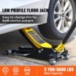 SVOPES Yellow 3-Ton Aluminum/Steel Hydraulic Low profile floor jack