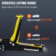 SVOPES Yellow 3-Ton Aluminum/Steel Hydraulic Low profile floor jack
