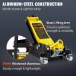 SVOPES Yellow 3-Ton Aluminum/Steel Hydraulic Low profile floor jack
