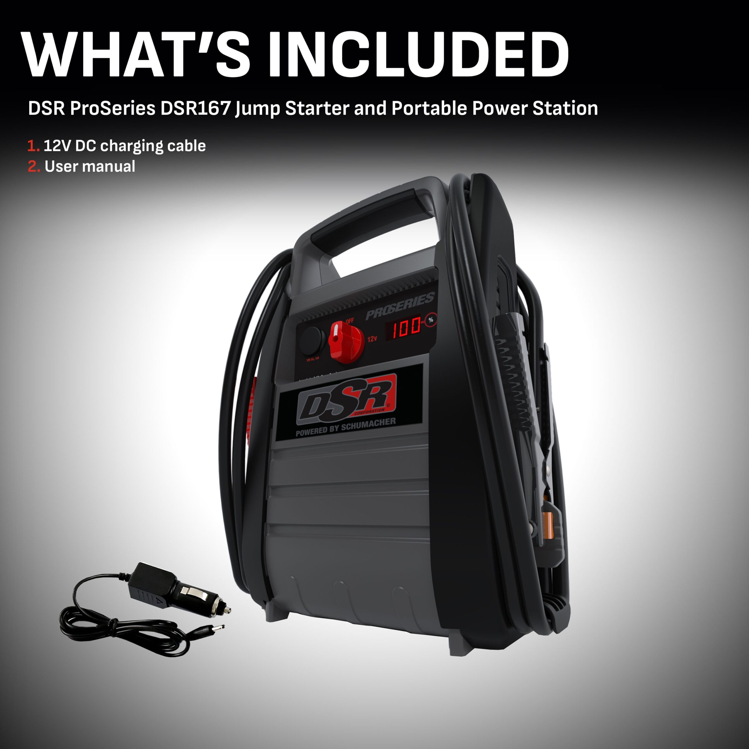 Schumacher Electric DSR ProSeries 2250 -Amp 12 -Volt Portable Car Battery Jump Starter with Digital Display Schumacher Electric DSR ProSeries 2250 -Amp 12 -Volt Portable Car Battery Jump Starter with Digital Display