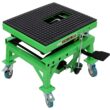 Tatayosi 350 lbs Hydraulic Motorcycle Scissor Jack Lift Foot Step Wheels for Small Dirt Bikes ATV Dirt Bike Scissor Stand With 4 Wheels Green