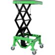 Tatayosi 350 lbs Hydraulic Motorcycle Scissor Jack Lift Foot Step Wheels for Small Dirt Bikes ATV Dirt Bike Scissor Stand With 4 Wheels Green