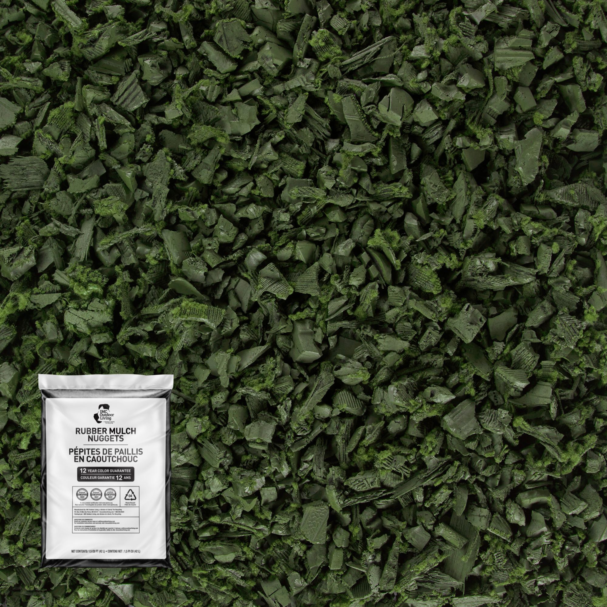 GroundSmart 37.5-cu ft Green Rubber Nuggets Bulk Rubber Mulch Certified for Playgrounds IPEMA Recycled Bulk Mulch GroundSmart 37.5-cu ft Green Rubber Nuggets Bulk Rubber Mulch Certified for Playgrounds IPEMA Recycled Bulk Mulch