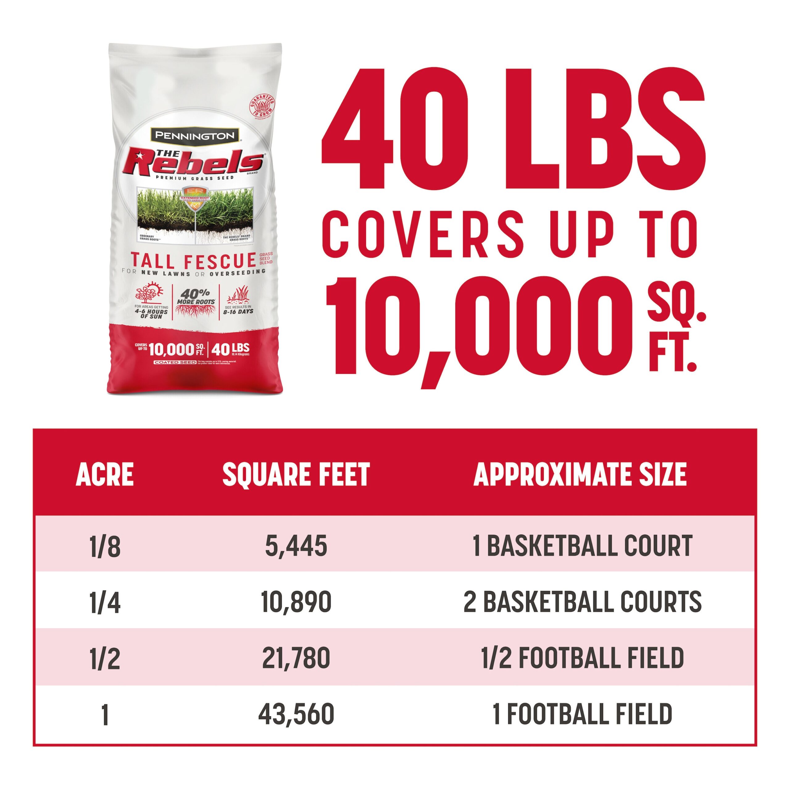 Pennington The Rebels 2 -Pack 40-lb Tall Fescue Grass Seed Pennington The Rebels 2 -Pack 40-lb Tall Fescue Grass Seed