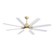 BABOOM Low Profile ABS Ceiling Fan 66-in Integrated LED Smart ABS white with ABS Blades Ceiling Fan With Light - Remote Included ( 8 -Blade ) BABOOM Low Profile ABS Ceiling Fan 66-in Integrated LED Smart ABS white with ABS Blades Ceiling Fan With Light - Remote Included ( 8 -Blade )