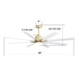 BABOOM Low Profile ABS Ceiling Fan 66-in Integrated LED Smart ABS white with ABS Blades Ceiling Fan With Light - Remote Included ( 8 -Blade ) BABOOM Low Profile ABS Ceiling Fan 66-in Integrated LED Smart ABS white with ABS Blades Ceiling Fan With Light - Remote Included ( 8 -Blade )