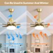 BABOOM Low Profile ABS Ceiling Fan 66-in Integrated LED Smart ABS white with ABS Blades Ceiling Fan With Light - Remote Included ( 8 -Blade ) BABOOM Low Profile ABS Ceiling Fan 66-in Integrated LED Smart ABS white with ABS Blades Ceiling Fan With Light - Remote Included ( 8 -Blade )