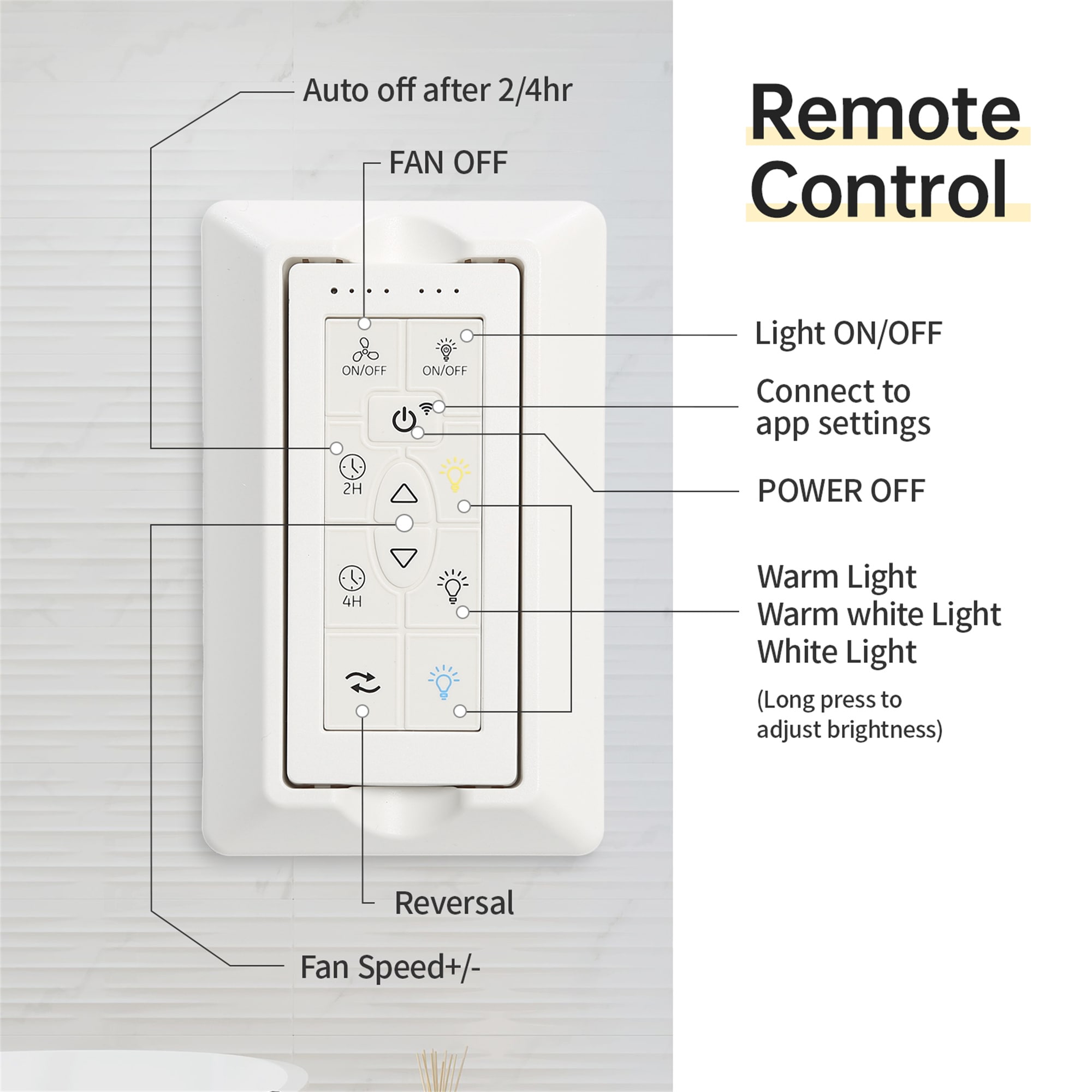 BABOOM Low Profile ABS Ceiling Fan 66-in Integrated LED Smart ABS white with ABS Blades Ceiling Fan With Light - Remote Included ( 8 -Blade ) BABOOM Low Profile ABS Ceiling Fan 66-in Integrated LED Smart ABS white with ABS Blades Ceiling Fan With Light - Remote Included ( 8 -Blade )
