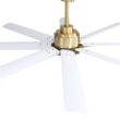 BABOOM Low Profile ABS Ceiling Fan 66-in Integrated LED Smart ABS white with ABS Blades Ceiling Fan With Light - Remote Included ( 8 -Blade ) BABOOM Low Profile ABS Ceiling Fan 66-in Integrated LED Smart ABS white with ABS Blades Ceiling Fan With Light - Remote Included ( 8 -Blade )